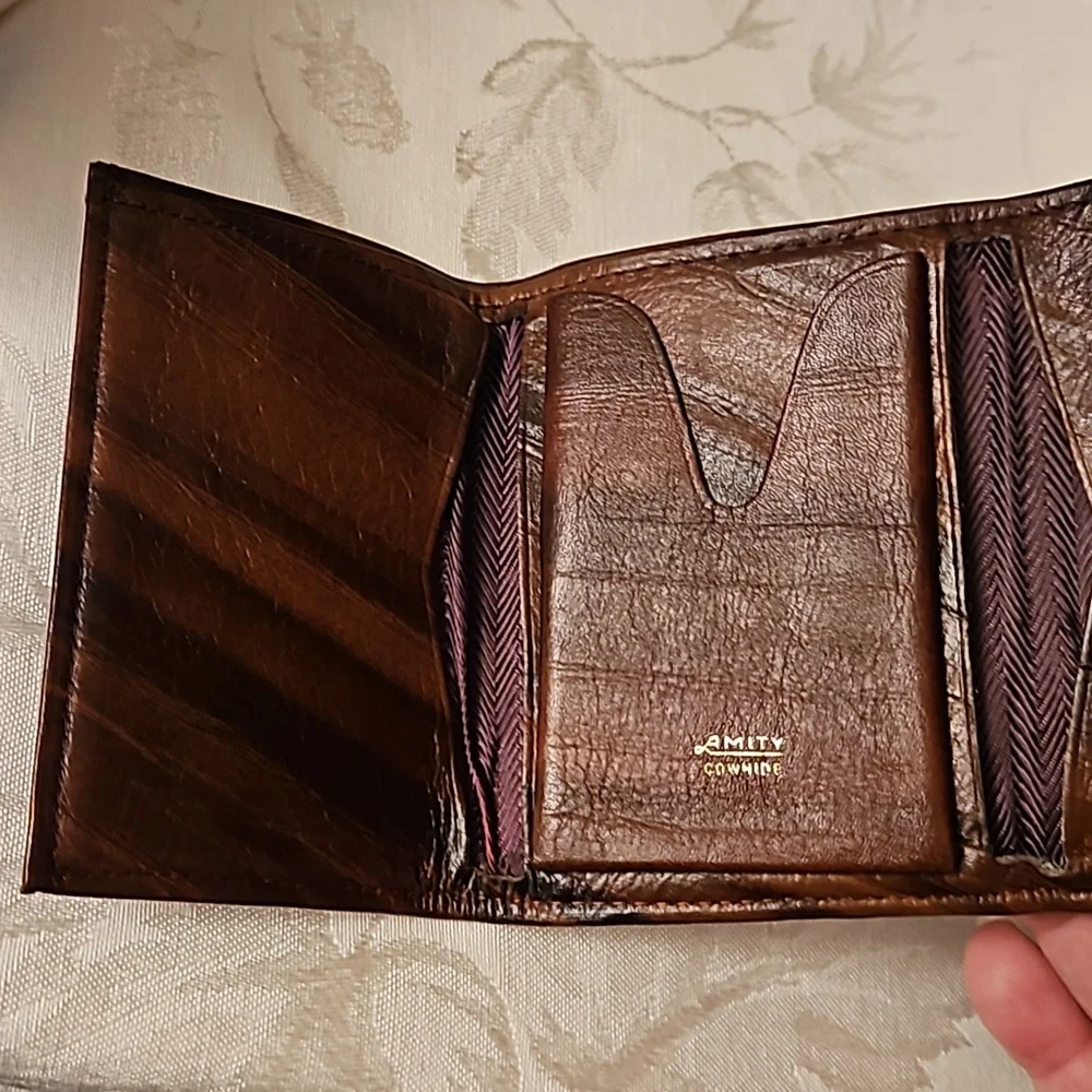 Amity Leather Trifold Wallet.
